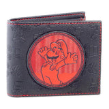 Super Mario Bros. Red Mario Patch Bi-fold Wallet, Male, Black-red