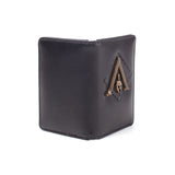 Odyssey Metal Logo Badge Premium Card Wallet, Male, Black