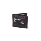 Playstation Japan Tokyo 94 Bi-fold Wallet, Male, Black-red