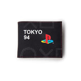 Playstation Japan Tokyo 94 Bi-fold Wallet, Male, Black-red