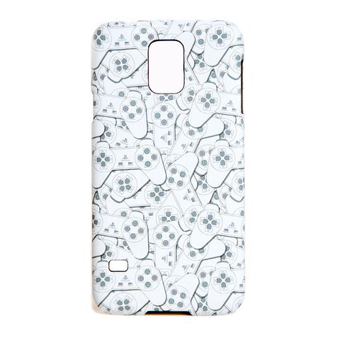 Playstation Samsung S5 Controller All-over Pattern Phone Cover, One Size, White-grey