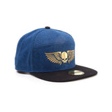 Space Marines Gold Logo Snapback Baseball Cap, Unisex, Blue-black