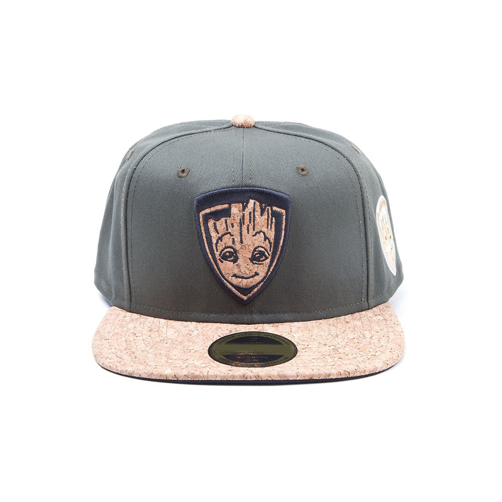 Guardians Of The Galaxy Vol. 2 Groot Character Snapback Baseball Cap, Dark Grey-cork