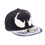 Venom Mask Snapback Baseball Cap, Unisex, Black-white