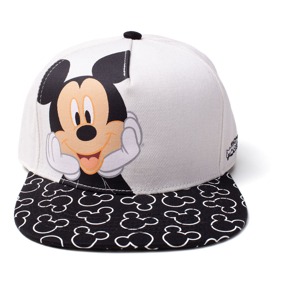 Disney Minnie Mouse Snapback Baseball Cap, Kids Boy, White-black