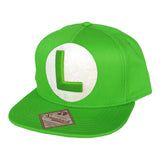 Super Mario Bros. Luigi Symbol Snapback Baseball Cap, Unisex, Green