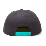 Characters Snapback Baseball Cap, Black-turquoise