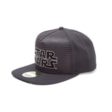 A New Hope Main Logo Snapback Baseball Cap With Space Battle Brim, Black