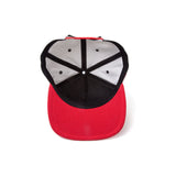 Super Mario Bros. Japanese Mario Logo Snapback Baseball Cap, Unisex, Grey-red