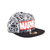 Logo And Comic Pattern Snapback Baseball Cap, Multi-colour