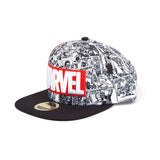 Logo And Comic Pattern Snapback Baseball Cap, Multi-colour