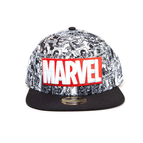 Logo And Comic Pattern Snapback Baseball Cap, Multi-colour