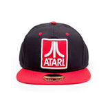 Embroidered Logo Badge Snapback Baseball Cap, Black-red