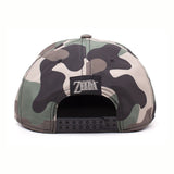 Legend Of Zelda 3d Embroidered Tri-force Crest Logo Snapback Baseball Cap, Green Camouflage