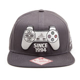 Playstation One Since 1994 Controller Snapback Baseball Cap, Dark Grey