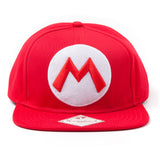 Super Mario Bros. Mario Symbol Snapback Baseball Cap, Red