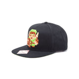 Legend Of Zelda Pixelated Link Snapback Baseball Cap, Black