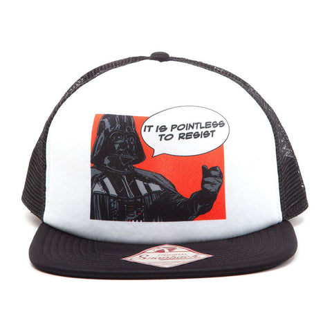 It Is Pointless To Resist Darth Vader Trucker Snapback Baseball Cap, Multi-colour