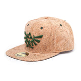 Legend Of Zelda Embroidered Green Royal Crest Logo Snapback Baseball Cap, Tan-cork