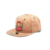 Super Mario Bros. Running And Jumping Mario Metal Pixel Logo Cork Snapback Baseball Cap, Multi-colour