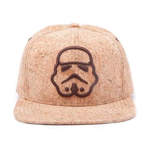 Embroidered Stormtrooper Silhouette Snapback Baseball Cap, Tan-cork