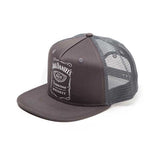 Printed Label Logo Trucker Snapback Baseball Cap, Black