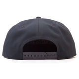 Embroidered Logo Snapback Baseball Cap, Black-grey