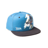 Legend Of Zelda Breath Of The Wild Link Character With Bow Snapback Baseball Cap, Blue-grey