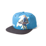 Legend Of Zelda Breath Of The Wild Link Character With Bow Snapback Baseball Cap, Blue-grey