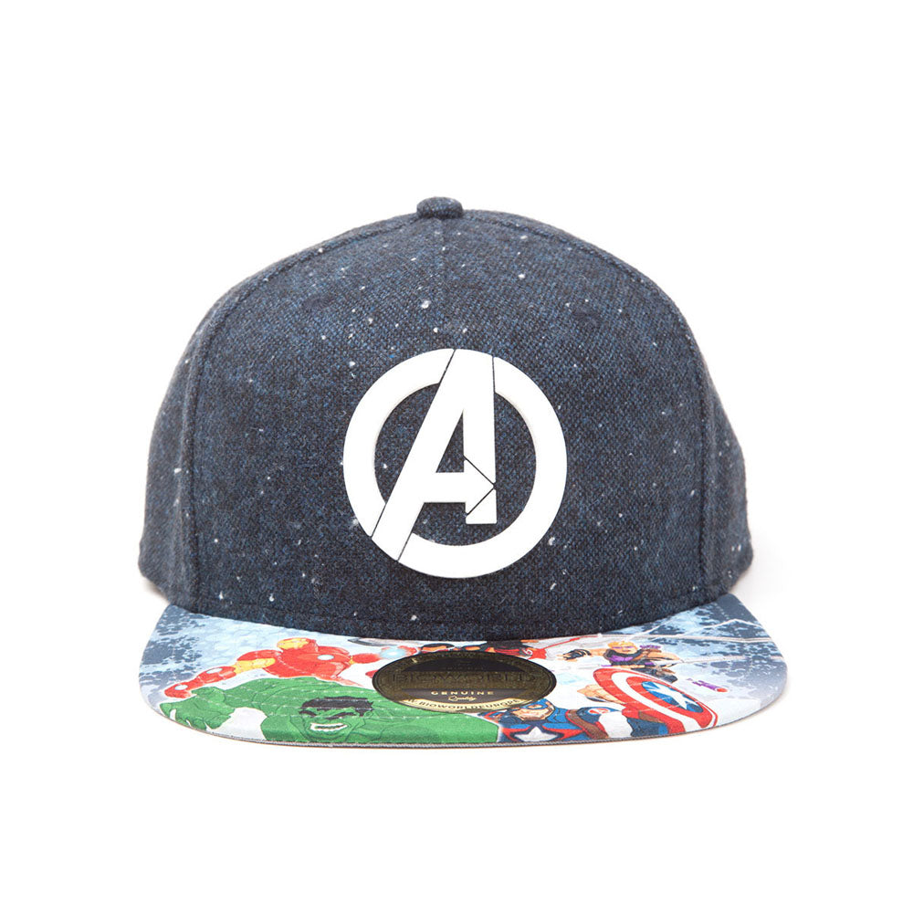 Avengers Assemble Logo With Bill Print Snapback Baseball Cap, Multi-colour