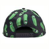 Pickle Rick All-over Print Snapback Baseball Cap, Black