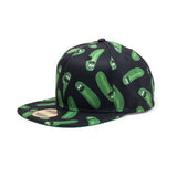 Pickle Rick All-over Print Snapback Baseball Cap, Black