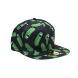 Pickle Rick All-over Print Snapback Baseball Cap, Black