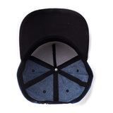 76 Logo Badge Snapback Baseball Cap, Unisex, Blue-black