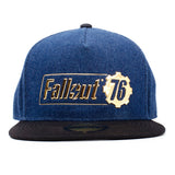 76 Logo Badge Snapback Baseball Cap, Unisex, Blue-black