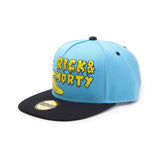 Embroidered Banana Snapback Baseball Cap, Unisex, Blue-black