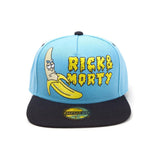 Embroidered Banana Snapback Baseball Cap, Unisex, Blue-black