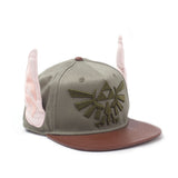 Legend Of Zelda Embroidered Royal Crest With Novelty Ears Snapback Baseball Cap, Green-brown