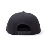 Logo Sequins Snapback Baseball Cap, Black-gold