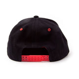 3d Embroidered Logo Snapback Baseball Cap, Black-red