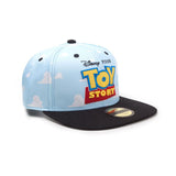 Toy Story Embroidered Logo With All-over Clouds Snapback Baseball Cap, Unisex, Blue-black