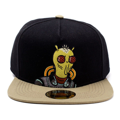 Embroidered Krombopulos Michael Snapback Baseball Cap, Black-tan