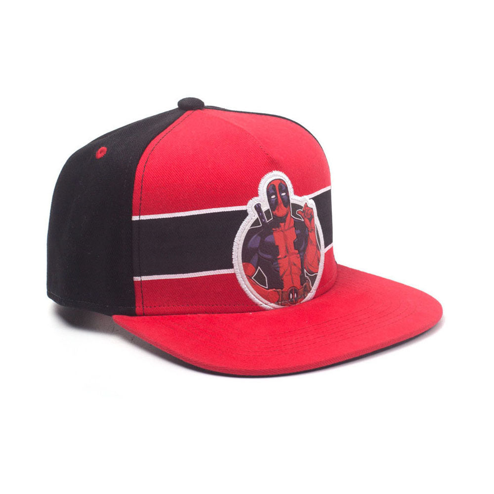 Deadpool Stripe Badge Snapback Baseball Cap, Multi-colour