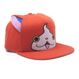 Yo Kai Watch Jibanyan Print Snapback Baseball Cap With Ears, Orange