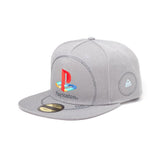 Playstation Embroidered Logo Snapback Baseball Cap, Unisex, Grey