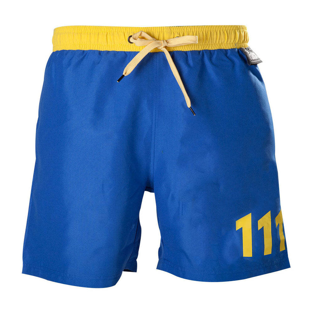 4 Vault 111 Swimming Shorts, Male, Large, Blue-yellow