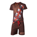 Chewbacca Shortama Nightwear Set, Male, Medium, Brown