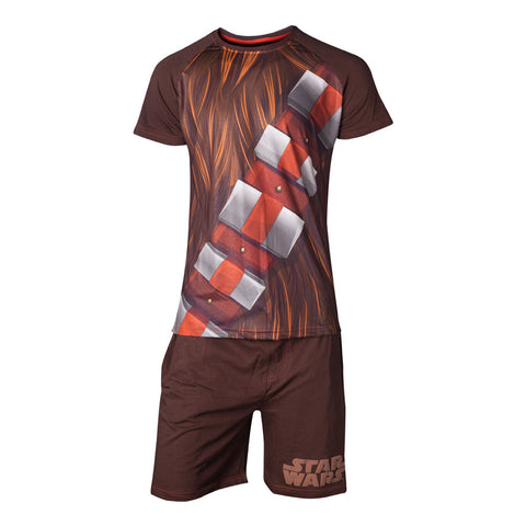 Chewbacca Shortama Nightwear Set, Male, Medium, Brown