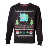 Bulbasaur Christmas Sweater, Male, Extra Extra Large, Black