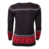 Mickey Mouse Mickey & Minnie Christmas Knitted Sweater, Female, Small, Dark Grey-red